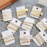 Geometric Gold Hairpin